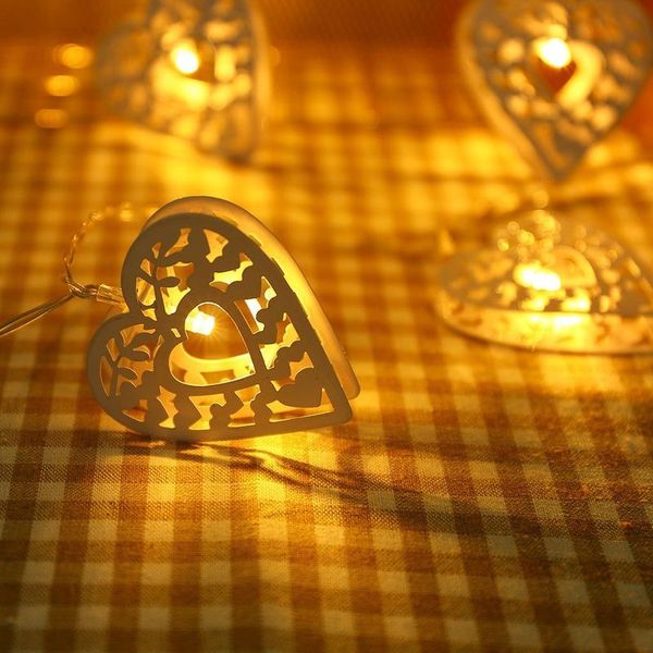 

strings 10 led wrought iron love decorative lights string christmas party home room decoration