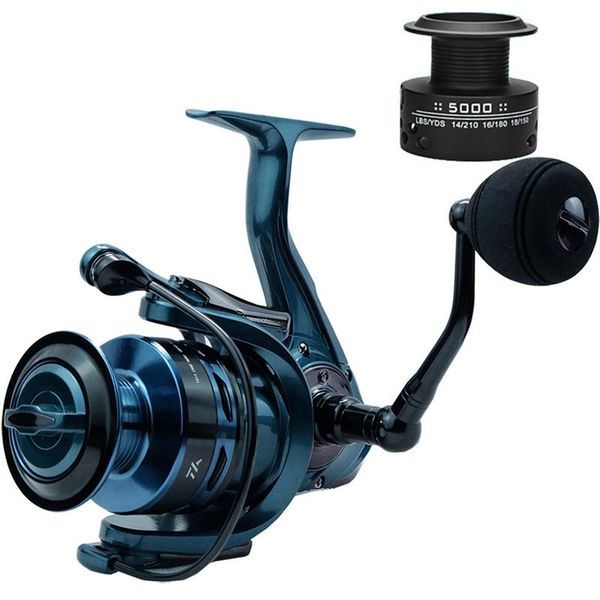 

fishing reel 14+1bb 5.5:1/4.7:1 high speed gear ratio spinning reels with double spool max drag 15.5kg carp sea baitcasting
