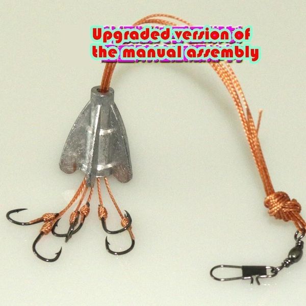 

fishing hooks anti-hanging bottom explosion lead barbed plastic boxed set carp fish feeder accessories assist jig head with line