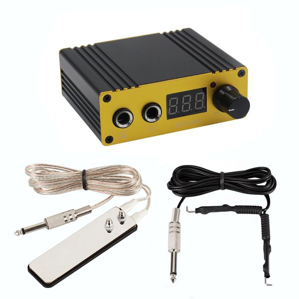 

1pcs lcd dual tattoo machine gun power supply foot pedal clip cord tattoo supply kit for tattoo supplierscouts