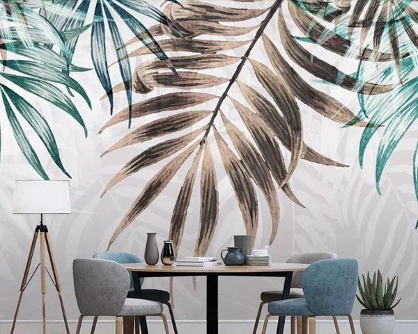 

wallpapers nordic hand painted plant 3d wallpaper papel de parede,living room sofa tv wall bedroom papers home decor restaurant mural