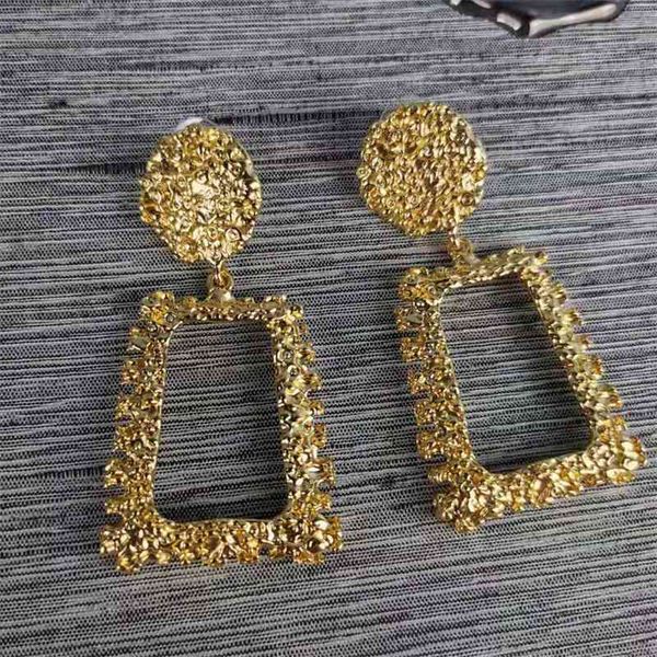 

75%off outlet onlinesaijia new earrings women's box fashionable exaggeration high-grade frosted big face earrings, Silver