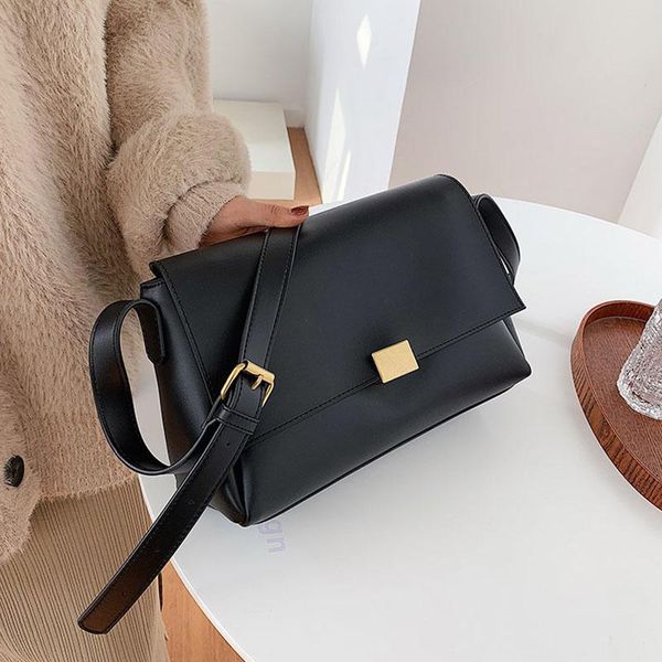 

retro synthetic leather bracelet, women, single cross large capacity handbag, brand design, winter trend shoulder bags