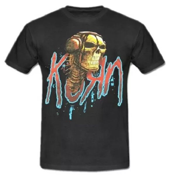 

t-shirt korn shirt rock band registered and approved music shirt, White;black