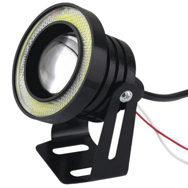 

working light 1pc angel eye fog lamp cob aperture car led daytime running lamps headlight (2.5" 64mm white black)