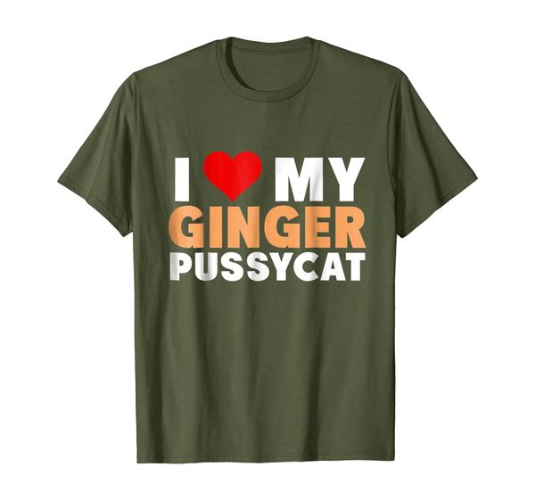 

ginger redhead-i love my ginger pussycat funny gift t-shirt, White;black