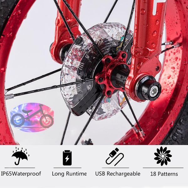 

bike lights wheel light for bmx small tire usb rechargeable 18 patterns led bicycle