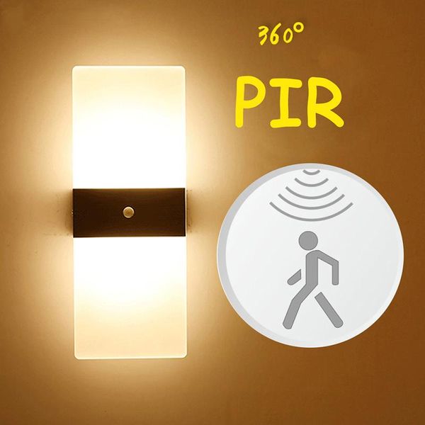 

indoor acrylic wall lamp 85-265v modern led mounted sconce light warm white cold for bedroom corridor stairs lamps