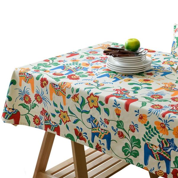 

printed tablecloth table cloth pure cotton rectangular tea desk for cover dining party