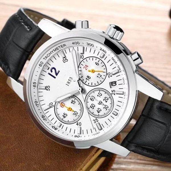 

brand men watches leather strap round quartz wristwatch luxury sports waterproof watch relojes de marca para hombre wristwatches, Slivery;brown