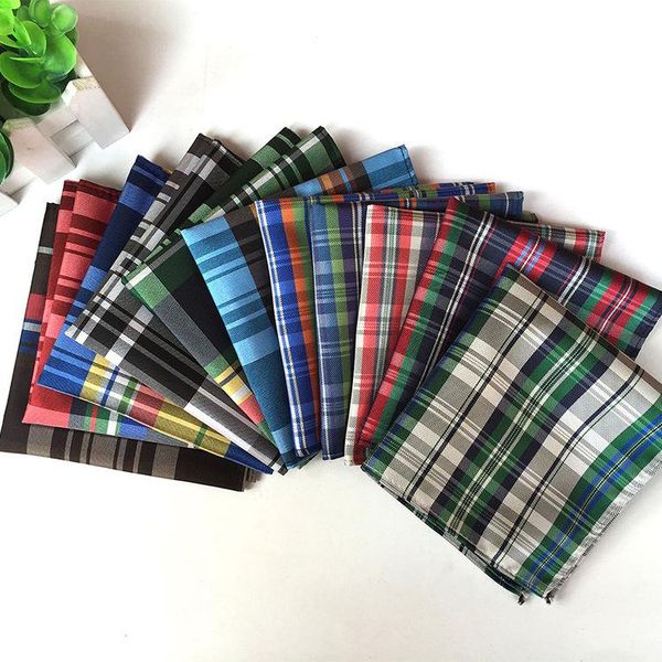 

classy paisley plaid check mens silk handkerchiefs red gray blue black yellow men wedding pocket square bow ties, Black;gray
