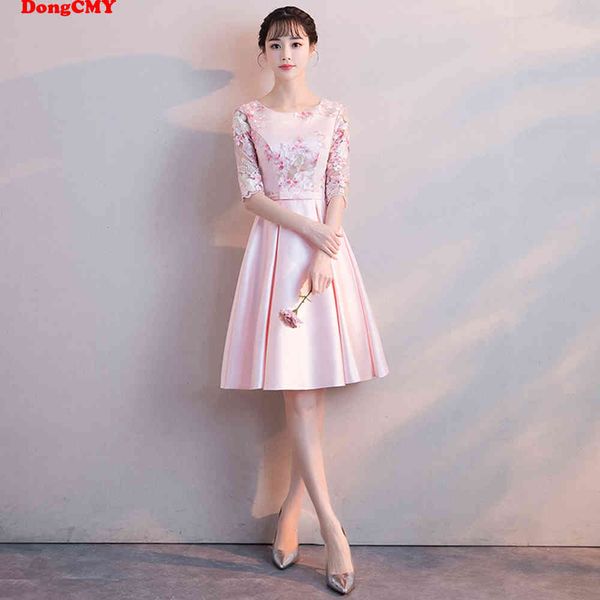 

party dresses dongcmy formal short flower dress a-line pink color women prom qf78, White;black