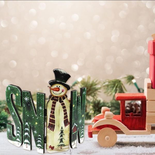 

christmas decorations wooden crafts creative north american country style home decoration snowman santa claus ornaments