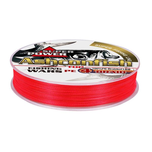 

braided fishing line pe 100m 300m color never come off red 4 strands thread cord 2-100lbs 0.06-0.55mm super rope sea braid