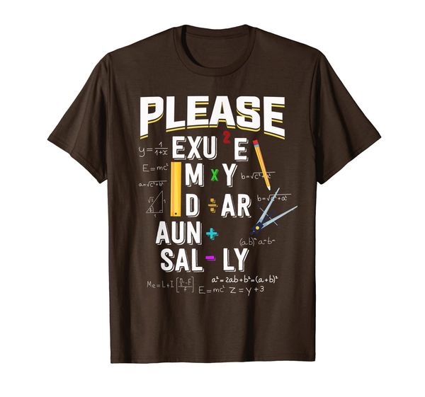 

please excuse my dear aunt sally for math lovers funny gift t-shirt, White;black