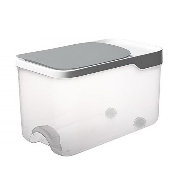 

storage bottles & jars 1pc household 5kg rice bucket moisture-proof container (gray)