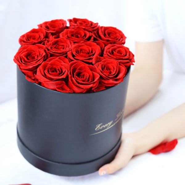 

eternal flowers holding bucket valentine's day gift box rose decorative flowers girlfriend wife romantic festival gift 485 s2