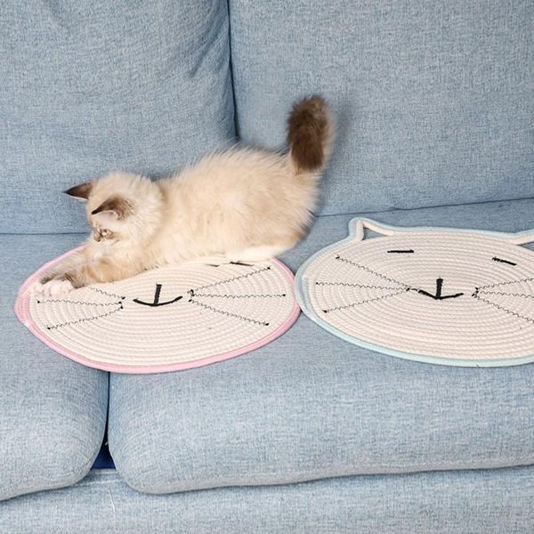 

cat beds & furniture pet scratch guard mat handmade cotton line grinding claw pad sofa protector for kitten puppy