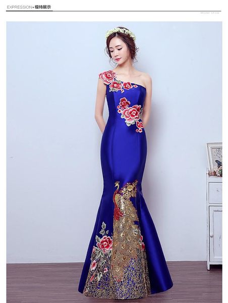 

party dresses tk1502 one-shoulder gowns long mermaid evening dress vestido de festa 2021 robe soiree, White;black