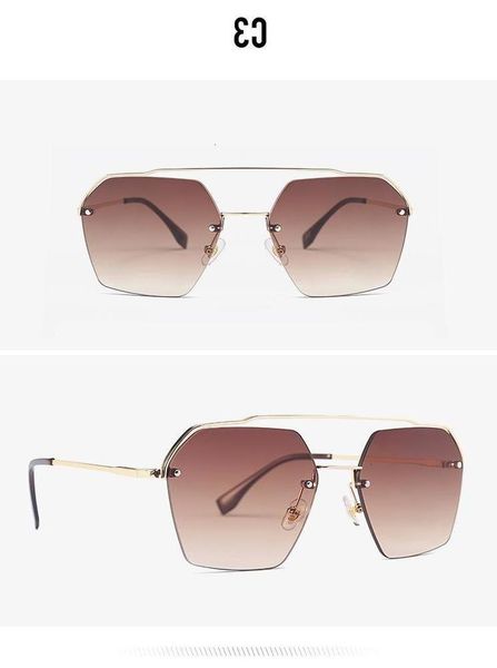 

sunglasses fashionable sun frames beam fashion classic double women's men's dpznew wild wear gradient marine pilot sunglasses, Black