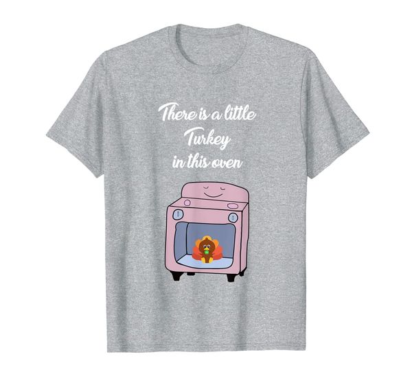 

turkey in this oven thanksgiving pregnancy announcement mom t-shirt, White;black