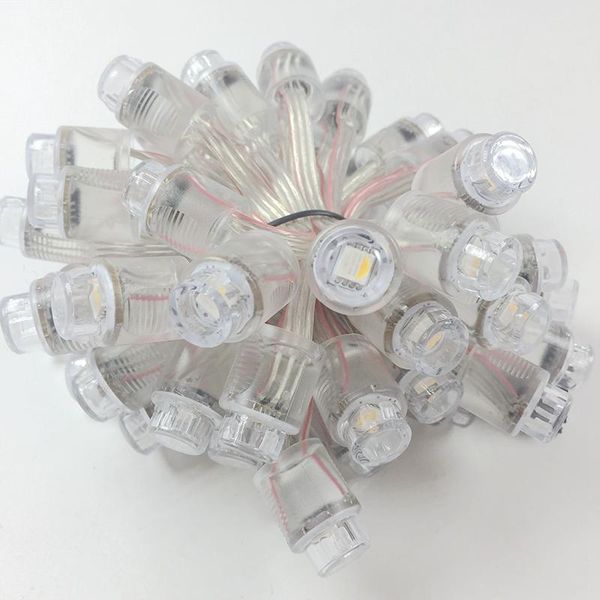 

50pcs dc5v 12mm tm1814 chip rgbw led smart pixel node,with clear wire;ip68 rated modules