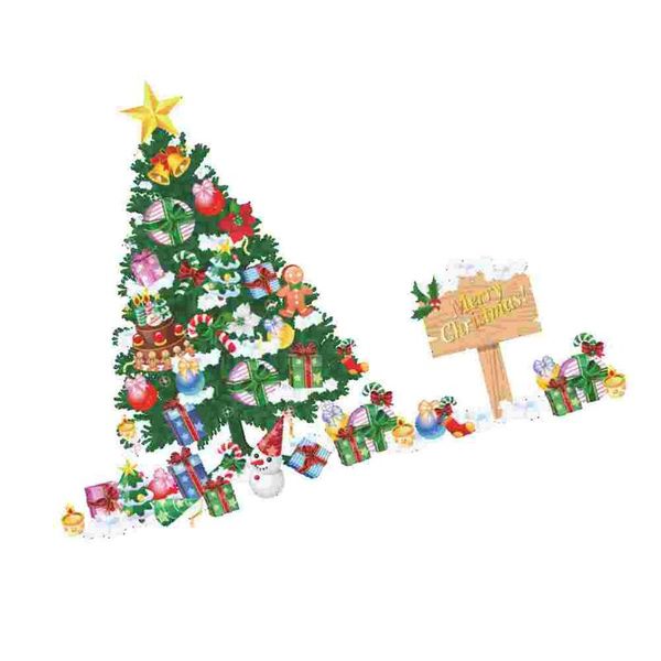 

wall stickers 1 sheet decorative xmas tree gift sticker chic christmas shop window