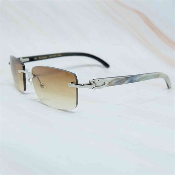 

designer sunglasses men classic buffalo sun glasses women buffs shades eyewear rimless square sunglasses gafas de sol french, White;black