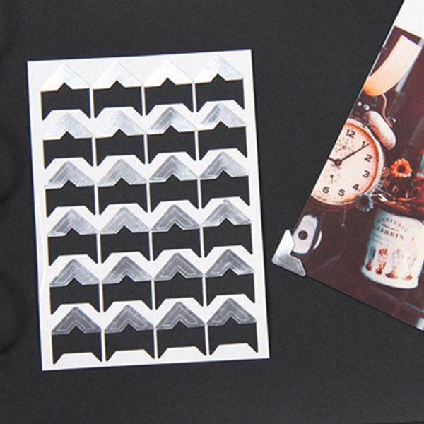 

gift wrap 120 pcs/lot (5 sheets) po mounting stickers diy scrapbook paper corners self adhesive