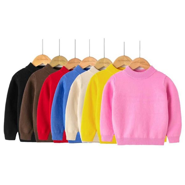 

baby sweater winter baby boys girls warm turtleneck sweaters autumn kids solid color bottom knitting clothing children coat y1024, Blue