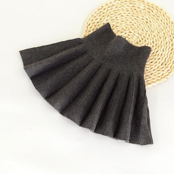 

skirts 2021 spring knitted baby toddler girls skirt high waist autumn winter knit princess pleated for kids children clothes, Blue