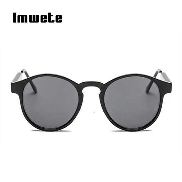 

sun glasses imwete retro round glasses men women vintage design small for men driving shades eyewear uv400, White;black