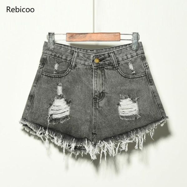 

women's shorts 2021 ripped pocket women summer casual denim vintage hole for, White;black