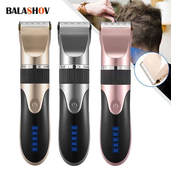 

hair clippers wireless electric clipper ceramic blade usb low noise trimmer length adjustable fine tuning barber cutting razor