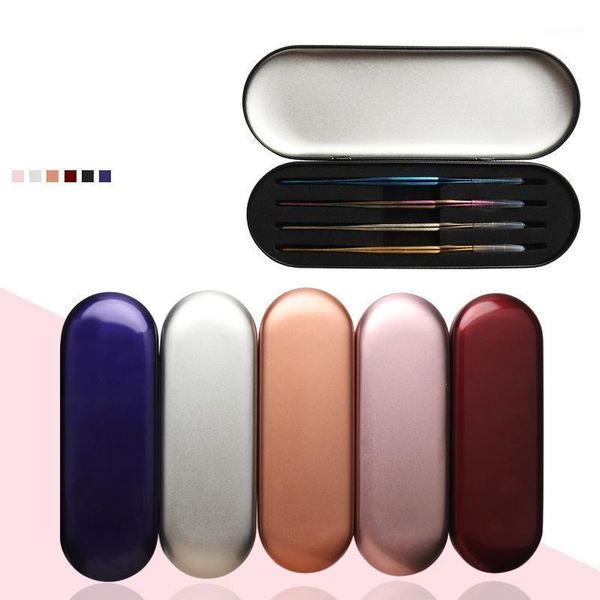 

eyelash extension tweezers storage box portable makeup organizer protective eyeliner mink lashes tools1
