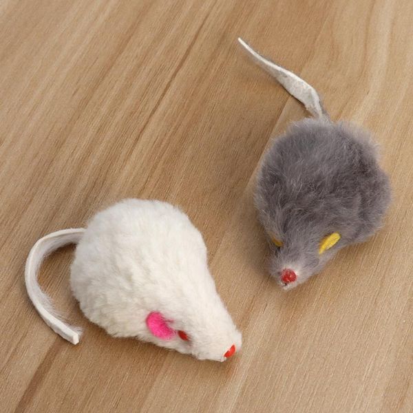 

5pcs false mice toys interactive mini funny plush adorable plaything for pet cats kitten (random color) cat