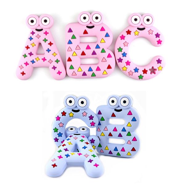 

Baby Silicone Teethers BPA Free Food Grade ABC Tiny Rod Teething Necklace Baby Shower Gifts Cartoon Teether Kid Teething Toys, Anti-drop belt
