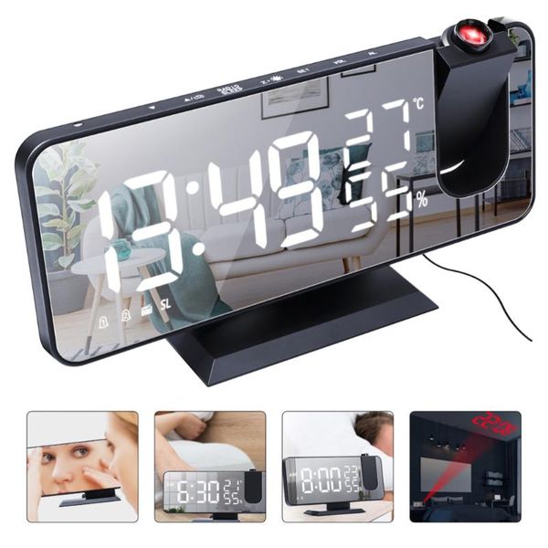 

set of led screen projection clock weather forecast thermo-hygrometer bulbs