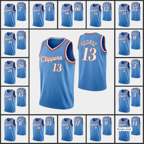 

los angelesclippersmen paul george kawhi leonard jason preston jason preston 75th anniversarycityedition nbaje, Black;red