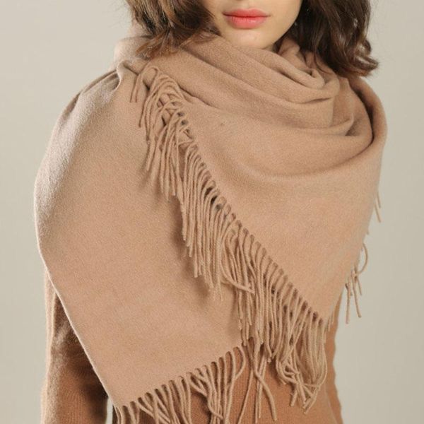 

scarves high end 100% woolen long scarf shawl autumn tassel thicken knittied winter women female neck shawls bandana head, Blue;gray