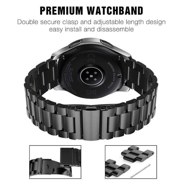 

watch bands 20mm/22mm strap for huawei gt/gt2/2e/pro band samsung gear s3 frontier galaxy 3/4/46mm/42mm/active 2 44mm 40mm, Black;brown