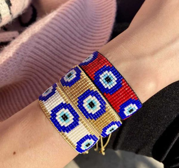 

tennis 3pcs/set beautiful miyuki jewelry bracelet wholesale women men fashion gift party wedding eye shaped, Golden;silver