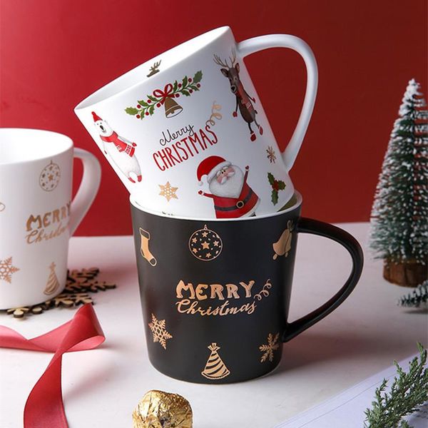 

mugs 2021 christmas coffee 500ml large capacity creative gift ceramic milk tea cup drinking water bottle
