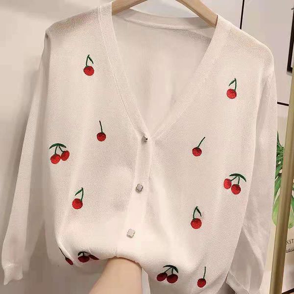

women's jackets summer fine woman transposes silk ice mesh cardigans with printed female fashion button open point outwear l5xs, Black;brown