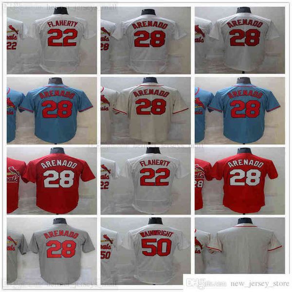 

stitched baseball 28 nolan arenado jerseys 22 jack flaherty jersey 50 adam wainwright white red blank no number name for man size s-xxxl, Black