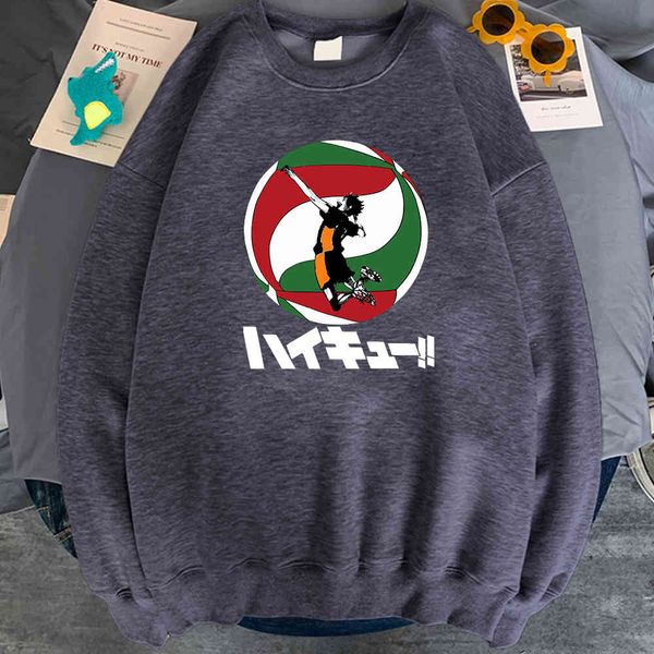 

haikyuu men's hoodie, soft long sved sweater, punk style, harajuku, retro, japane animation, kageyama, Black