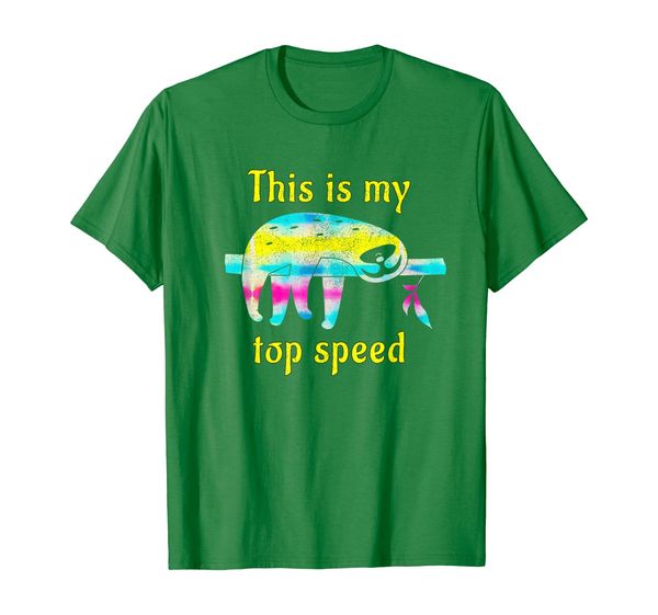 

this is my speed colorful sloth t-shirt, White;black