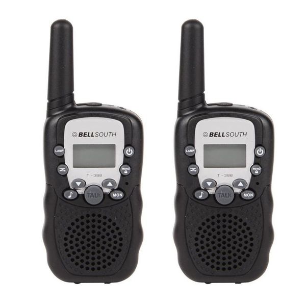 

2pcs t-388 walkie talkie toys for children 0.5w 22ch lcd display two way kids radio intercom brithday xmas gift