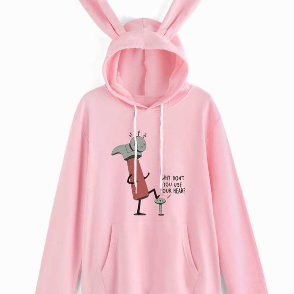 

Summer Top Casual rabbit ear sweater tewy20381, Purple