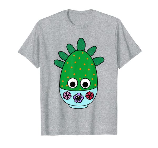 

tuna cactus in floral bowl t-shirt, White;black
